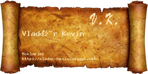 Vladár Kevin névjegykártya